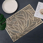 Shop 0 Rectangle Placemats Restaurant Hollow PVC decoration Meal Mat Anti-hot Dining Table Line Mat Steak Plate Pad 6/4PCS Mademoiselle Home Decor
