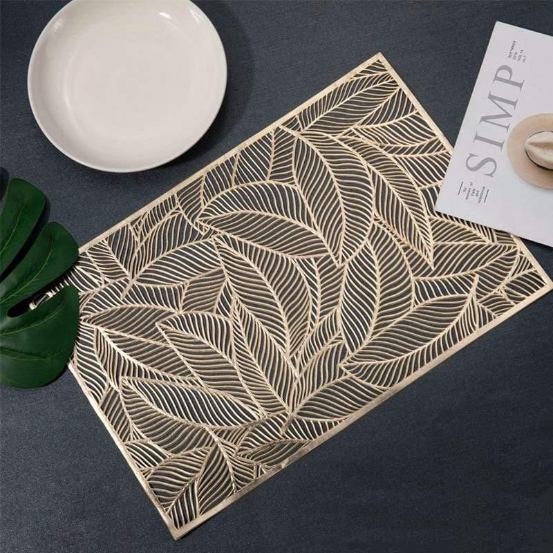 Shop 0 Rectangle Placemats Restaurant Hollow PVC decoration Meal Mat Anti-hot Dining Table Line Mat Steak Plate Pad 6/4PCS Mademoiselle Home Decor