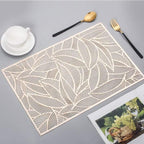 Shop 0 Rectangle Placemats Restaurant Hollow PVC decoration Meal Mat Anti-hot Dining Table Line Mat Steak Plate Pad 6/4PCS Mademoiselle Home Decor
