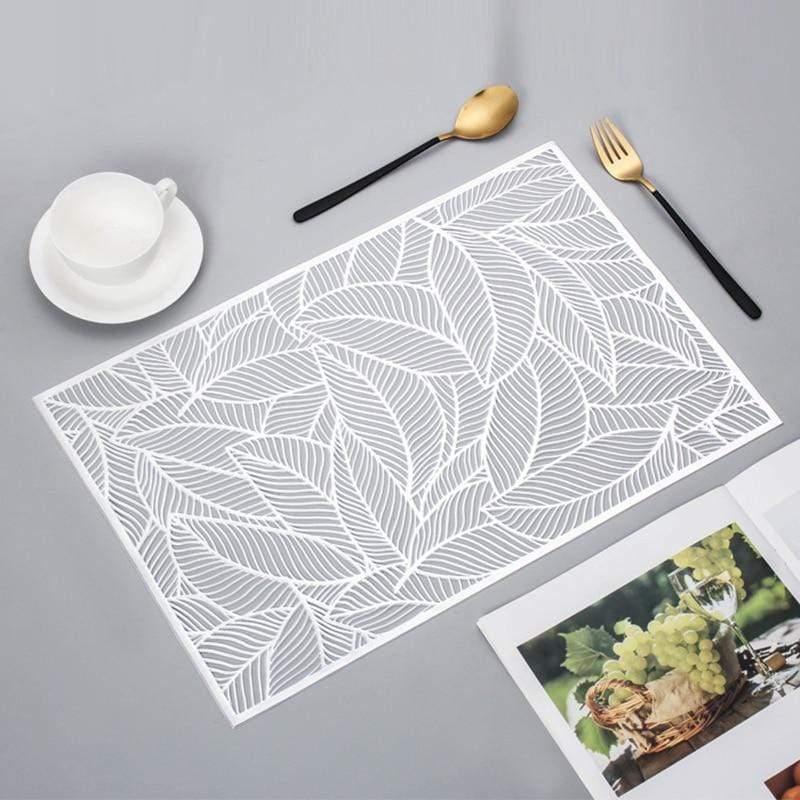 Shop 0 Rectangle Placemats Restaurant Hollow PVC decoration Meal Mat Anti-hot Dining Table Line Mat Steak Plate Pad 6/4PCS Mademoiselle Home Decor