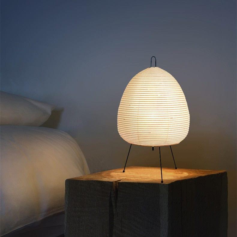 Shop 0 Blank Lamp / China / US Plug Japanese Rice Paper Lantern Led Table Lamp Living Room Bedroom Bedside Study Hotel Homestay Art Creative Decor Tripod Floor Lamp Mademoiselle Home Decor