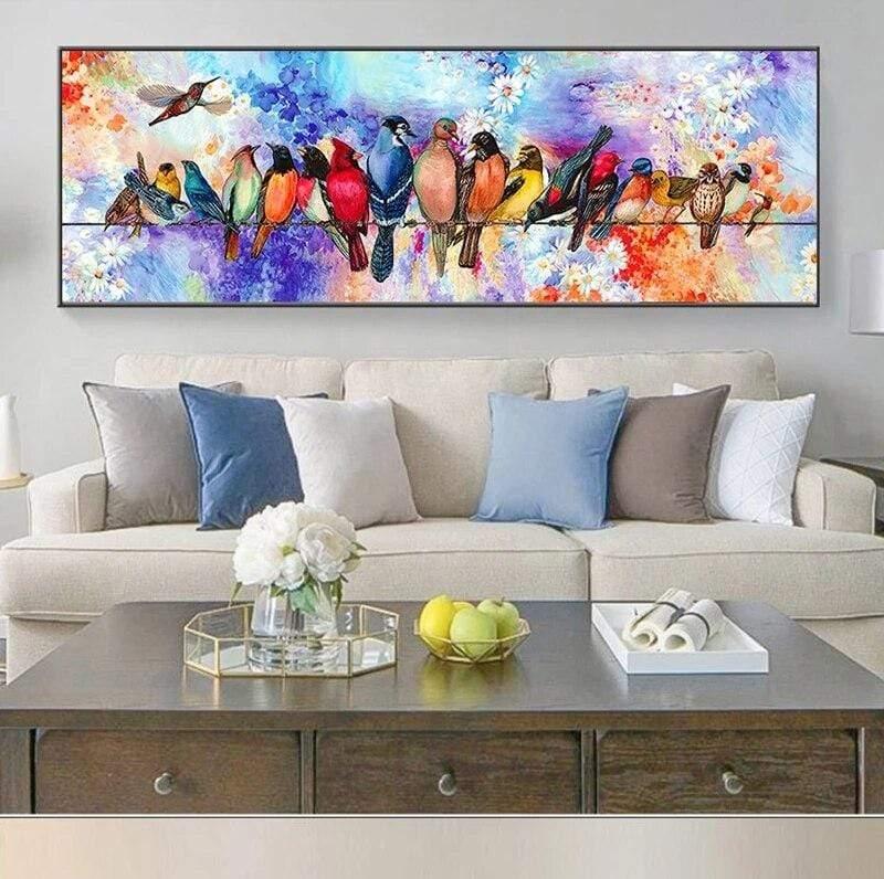 Shop 0 Parrot Bird on Branches Canvas Paintings Posters Landscape Artistic Oil Painting Animals Poster Print Wall Picture Cuadros Decor Mademoiselle Home Decor