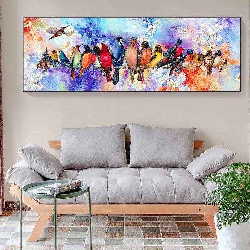 Shop 0 Parrot Bird on Branches Canvas Paintings Posters Landscape Artistic Oil Painting Animals Poster Print Wall Picture Cuadros Decor Mademoiselle Home Decor