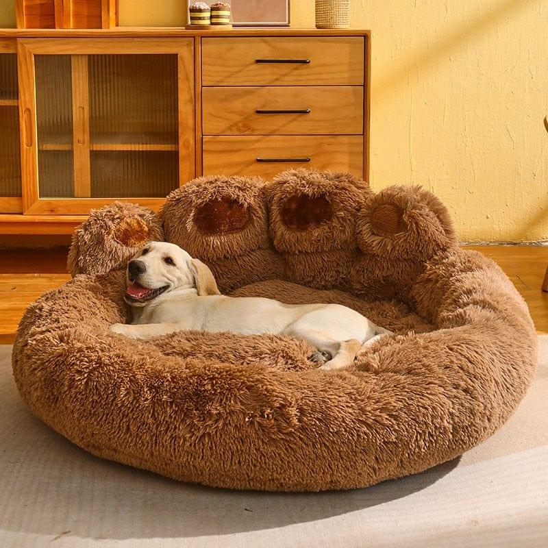 Shop 0 Dog Bed Cat Mat Round Large Pet House Long Plush Deep Sleeping Warm Bear Paw Shape Super Soft Cushion Calm Beds  Pet Supplies Mademoiselle Home Decor