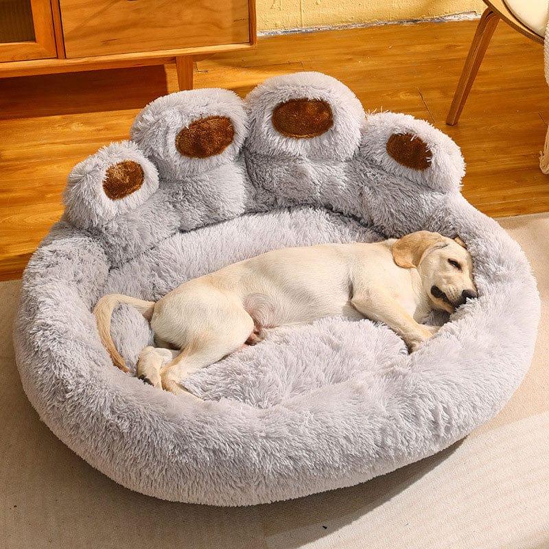 Shop 0 Light Grey / M within 5kg pet Dog Bed Cat Mat Round Large Pet House Long Plush Deep Sleeping Warm Bear Paw Shape Super Soft Cushion Calm Beds  Pet Supplies Mademoiselle Home Decor