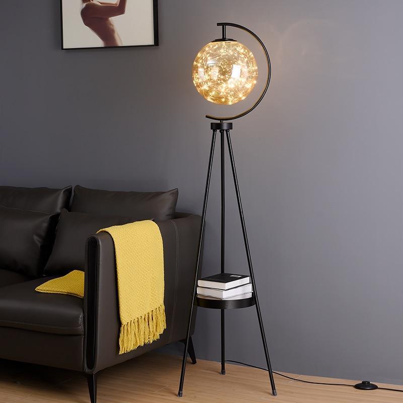 Shop 39050506 Black / 110-240V Pelerous Floor Lamp Mademoiselle Home Decor