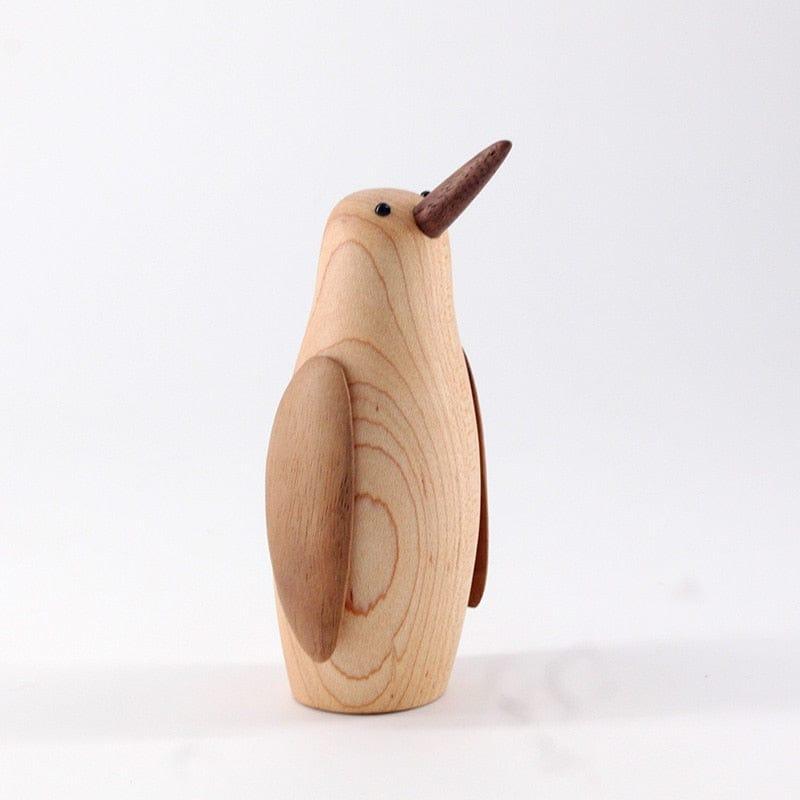 Shop 0 Trumpet B   H11CM Denmark wood small penguin ornaments American country soft decoration Housing model study desktop wooden play equipment Mademoiselle Home Decor