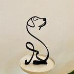 Shop 0 Dog Art Sculpture Simple Metal Dog Abstract Art Sculpture for Home Party Office Desktop Decoration Cute Pet Dog Cats Gifts Mademoiselle Home Decor