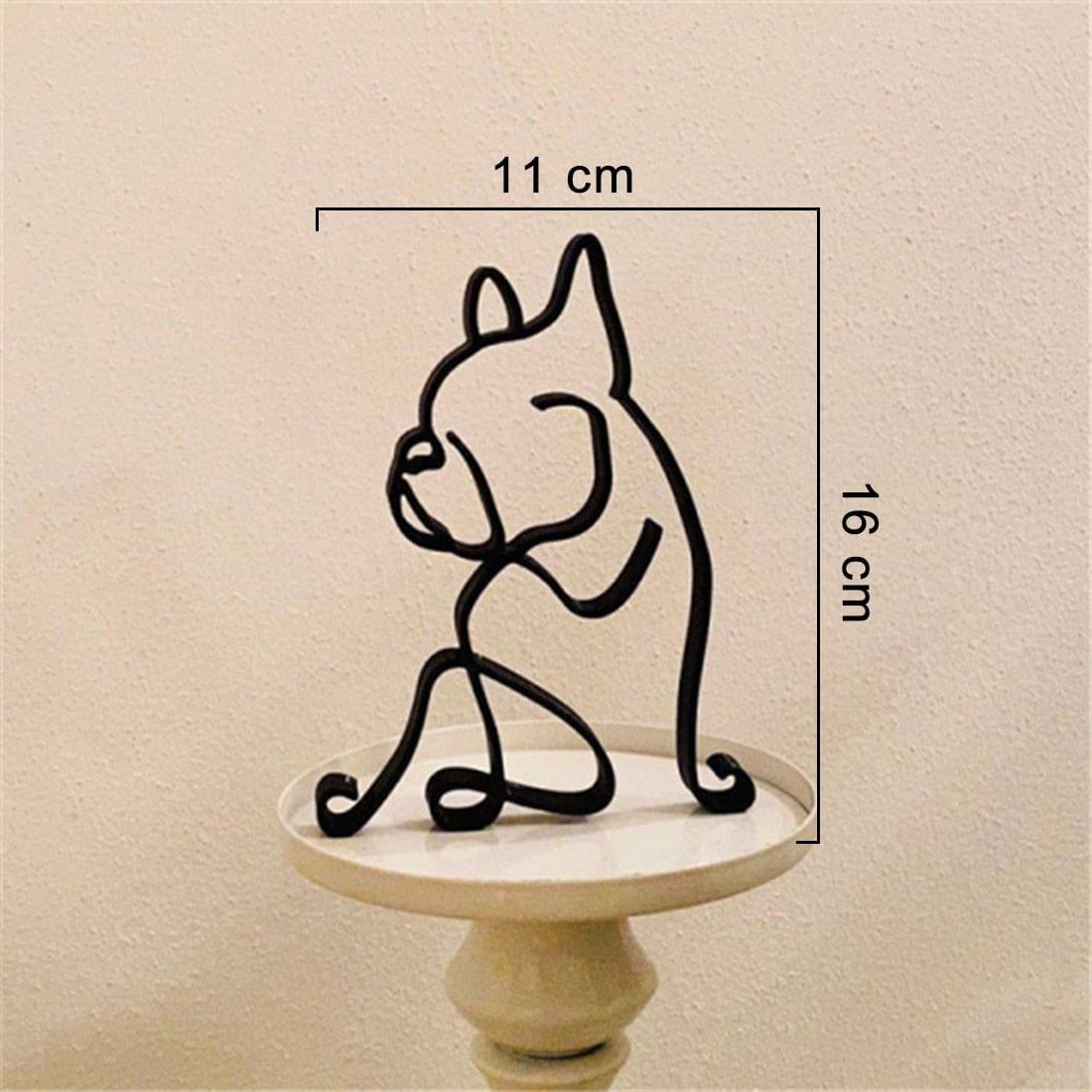 Shop 0 E Dog Art Sculpture Simple Metal Dog Abstract Art Sculpture for Home Party Office Desktop Decoration Cute Pet Dog Cats Gifts Mademoiselle Home Decor