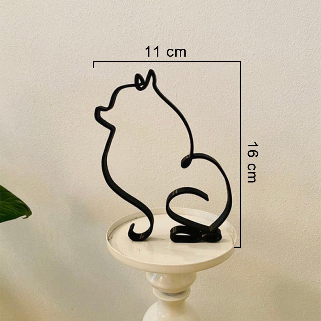 Shop 0 F Dog Art Sculpture Simple Metal Dog Abstract Art Sculpture for Home Party Office Desktop Decoration Cute Pet Dog Cats Gifts Mademoiselle Home Decor
