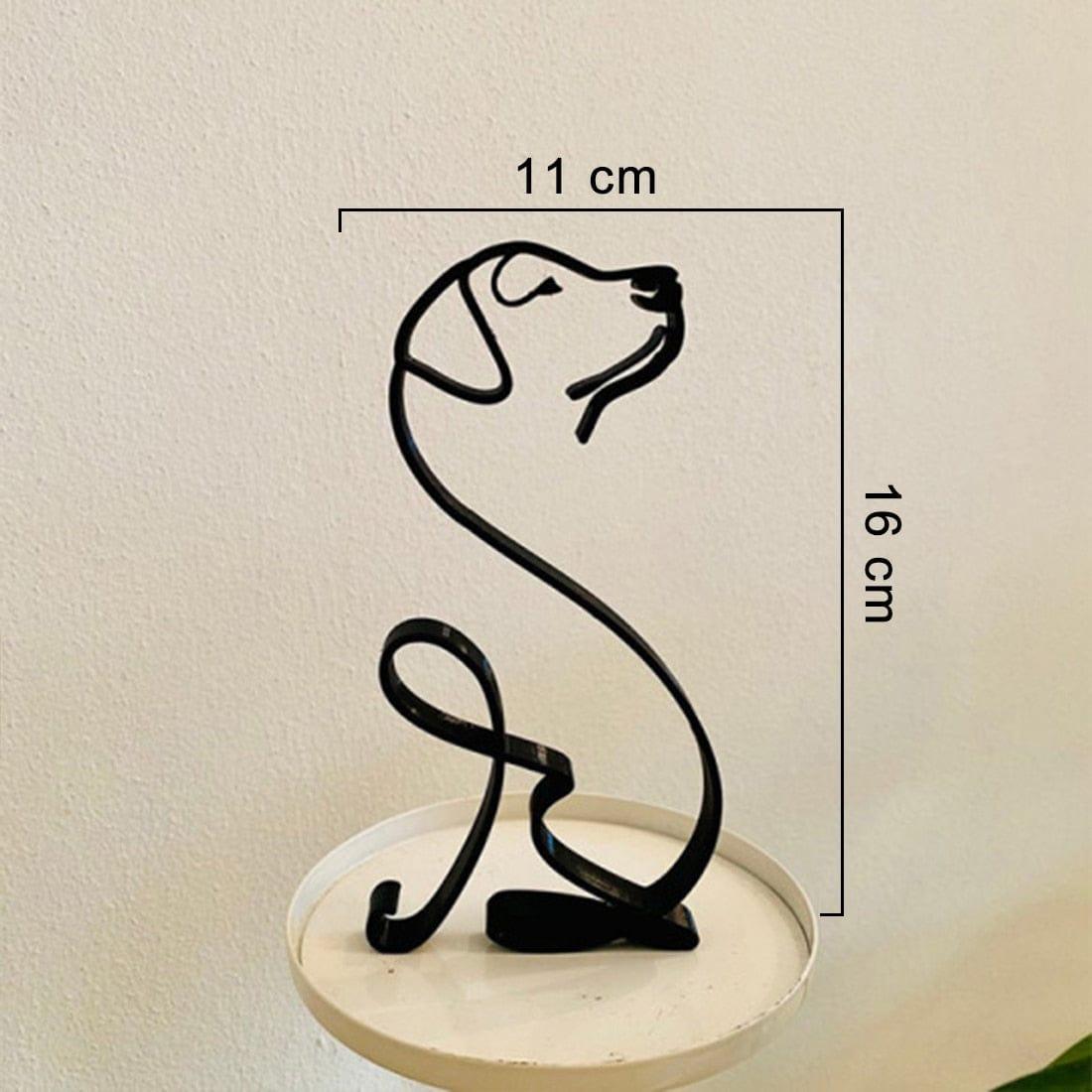 Shop 0 G Dog Art Sculpture Simple Metal Dog Abstract Art Sculpture for Home Party Office Desktop Decoration Cute Pet Dog Cats Gifts Mademoiselle Home Decor