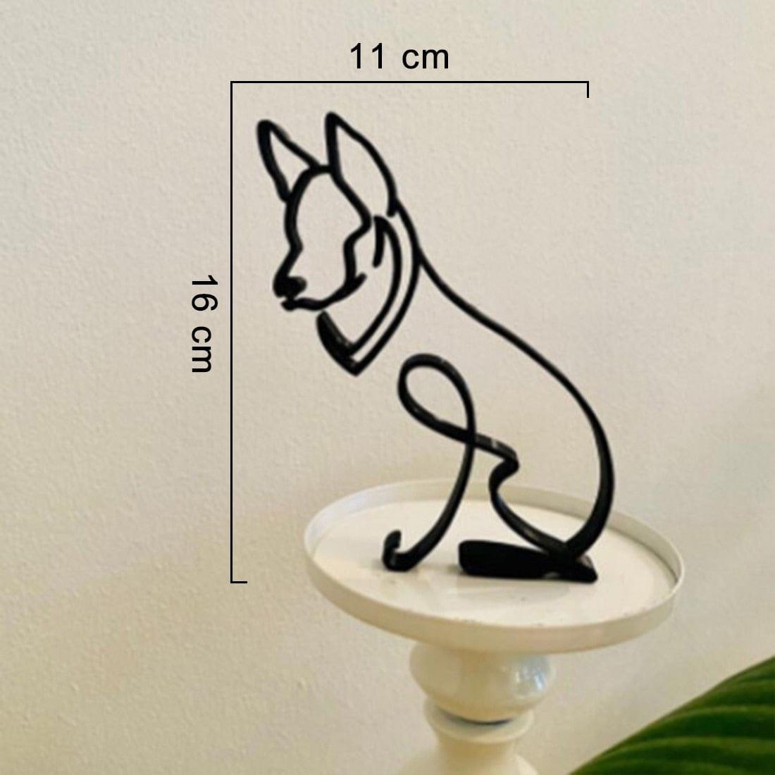 Shop 0 H Dog Art Sculpture Simple Metal Dog Abstract Art Sculpture for Home Party Office Desktop Decoration Cute Pet Dog Cats Gifts Mademoiselle Home Decor