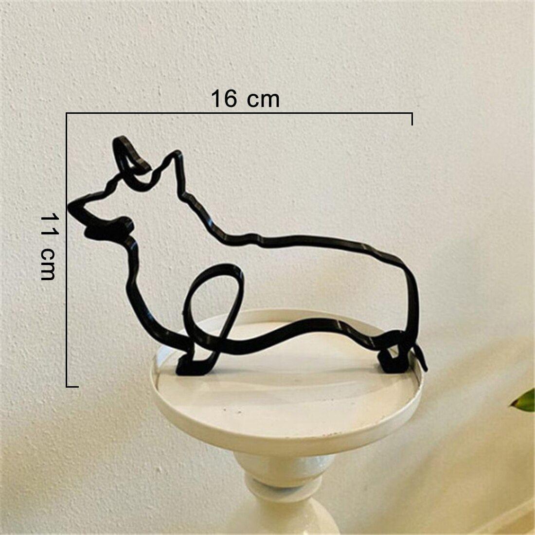 Shop 0 A Dog Art Sculpture Simple Metal Dog Abstract Art Sculpture for Home Party Office Desktop Decoration Cute Pet Dog Cats Gifts Mademoiselle Home Decor