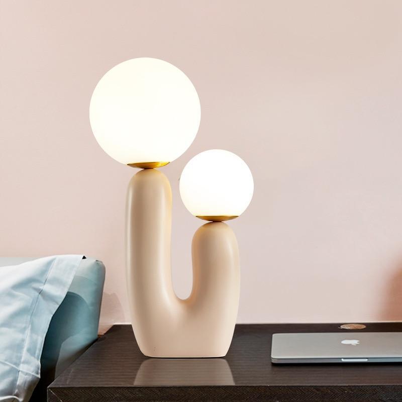 Shop 0 Nordic Style Creative Art Table Lamp Post Modern Simple Bedroom Bedside Designer Model Room Children's Room Table Lamp Mademoiselle Home Decor