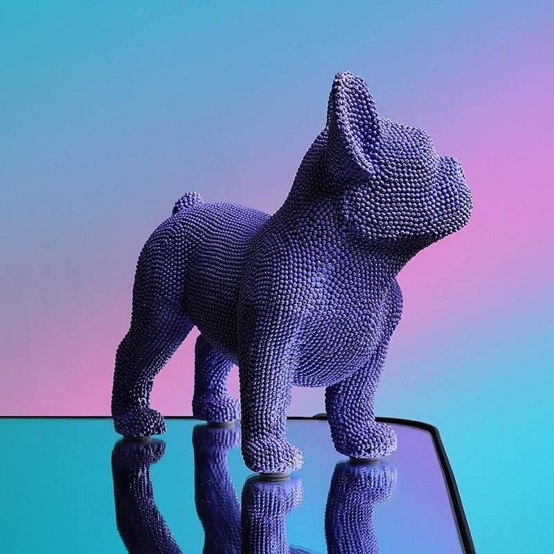 Shop 0 Creative French Bulldog Statue Resin Color Pellet Dog Figurine Sculpture Home Office Bar Store Decoration Ornament Crafts Mademoiselle Home Decor