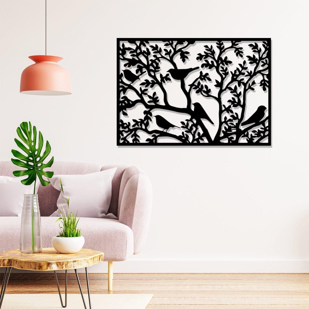 Shop 0 Wooden Wall Art 1 Piece Bird Tree Pattern Landscape Figure Home Decor Black Color Modern Home Office New 3D Creative Design Mademoiselle Home Decor