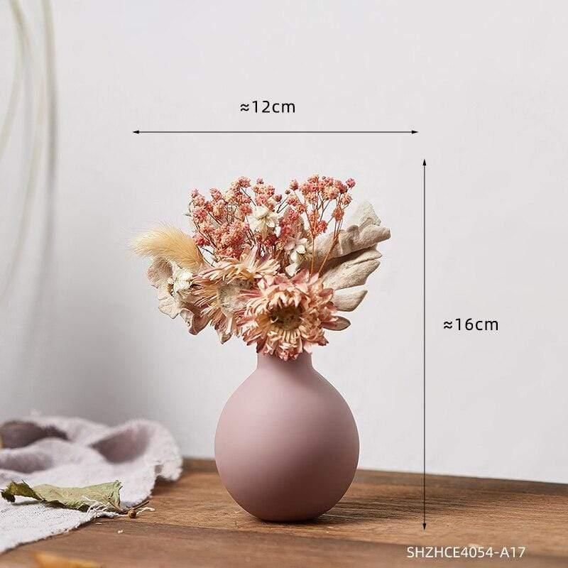 Shop 200001438 Set 9 Pink Cuba Vases Set (Available with pre made artificial bouquets) Mademoiselle Home Decor