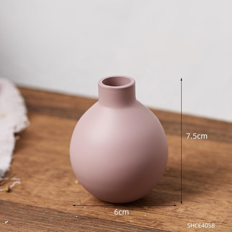 Shop 200001438 Small Pink Cuba Vases Set (Available with pre made artificial bouquets) Mademoiselle Home Decor