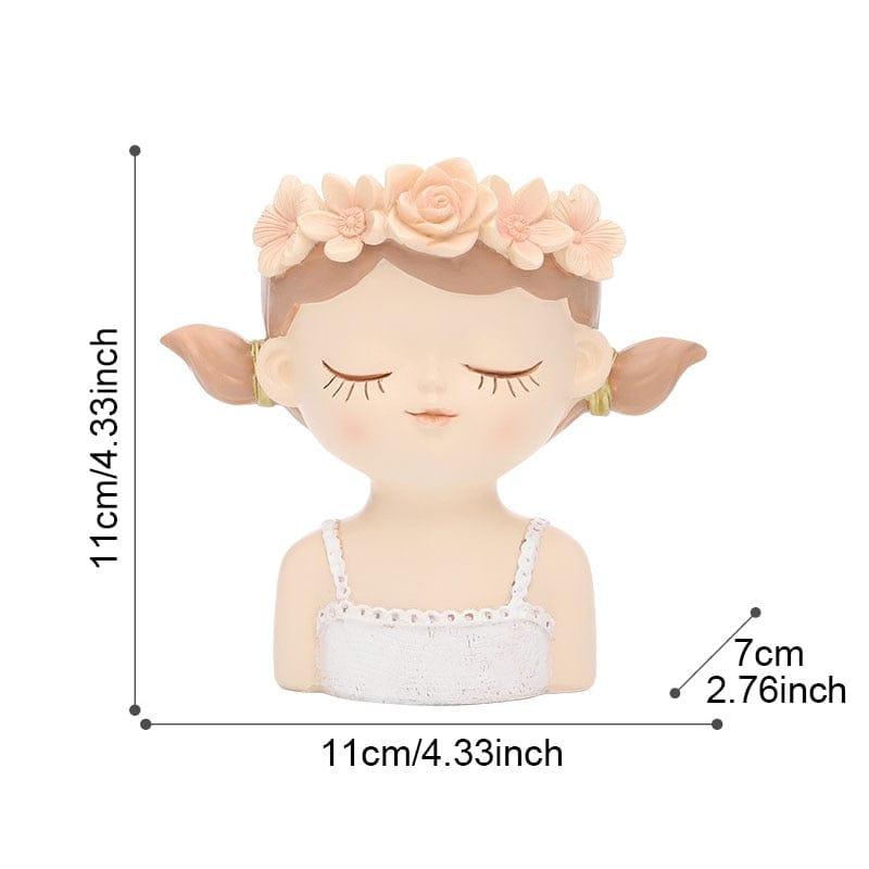 Shop 0 China / Flower pot 5 Cartoons Beauty Human Head Sculpture Vase Lady Small Fresh Portrait Flower Pots Home Storage Organization Decorative Accessories Mademoiselle Home Decor