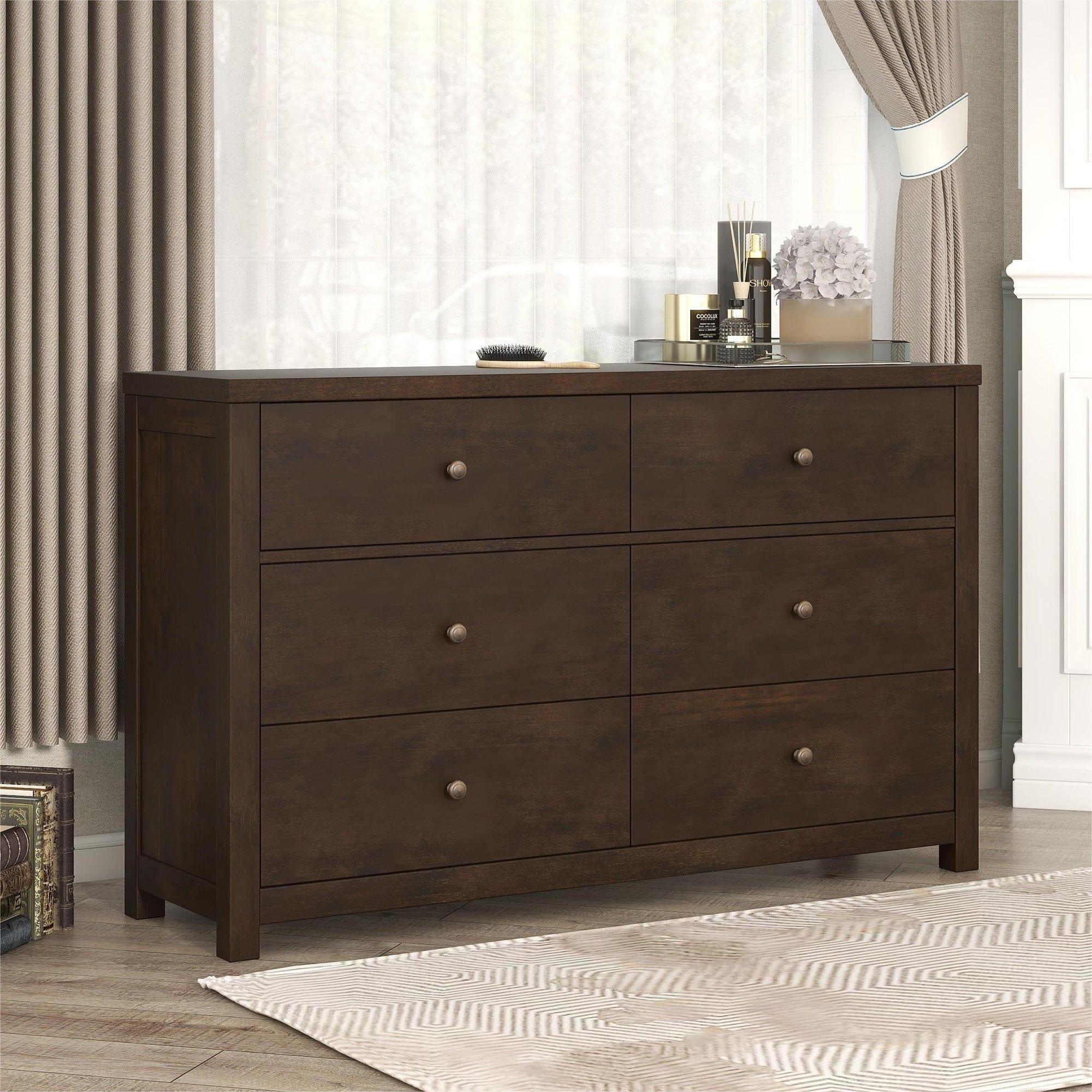 Shop Classic Rich Brown 3 Pieces King Bedroom Set (King Bed + Nightstand+ Dresser) Mademoiselle Home Decor