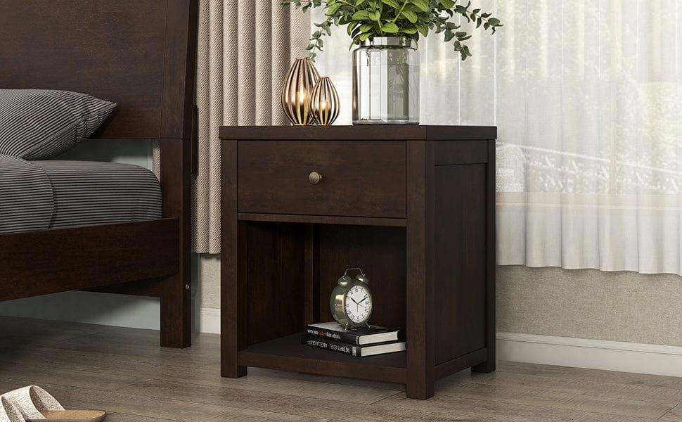 Shop Classic Rich Brown 6 Pieces King Bedroom Set ( King Bed + Nightstand*2+ Dresser + Chest + Mirror) Mademoiselle Home Decor