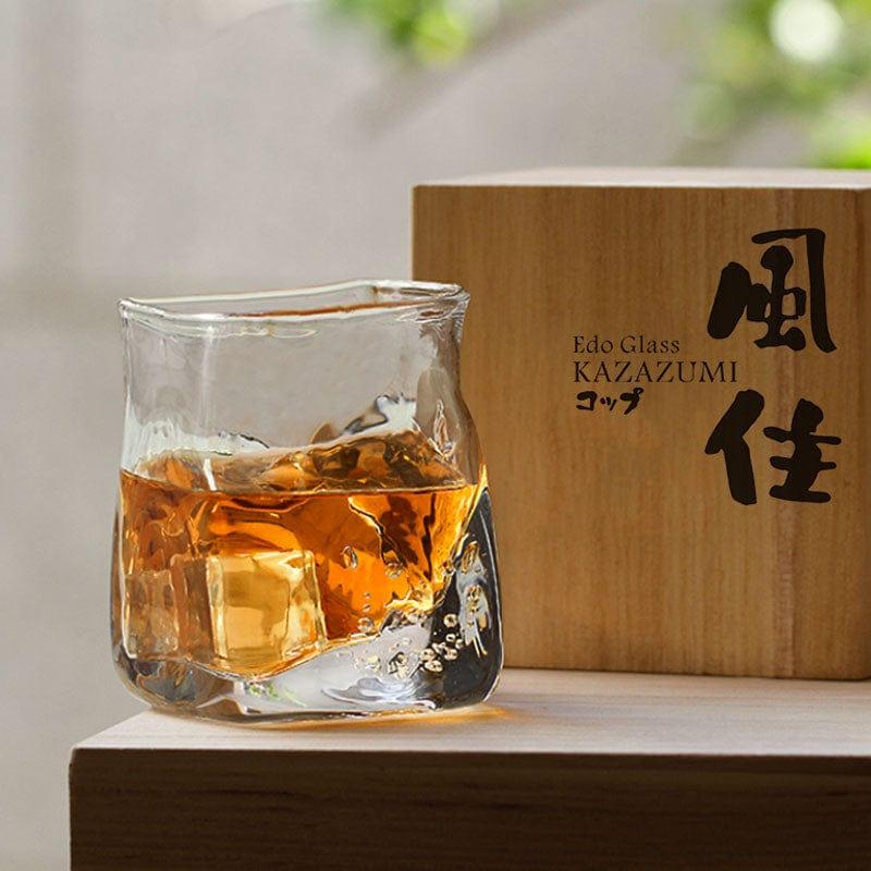 Shop 0 EDO Designer Kazazumi Handmade Japanese Whisky Artwork Wine Cup Wind-holding Random Modeling Design Creative Whiskey Glass Mademoiselle Home Decor