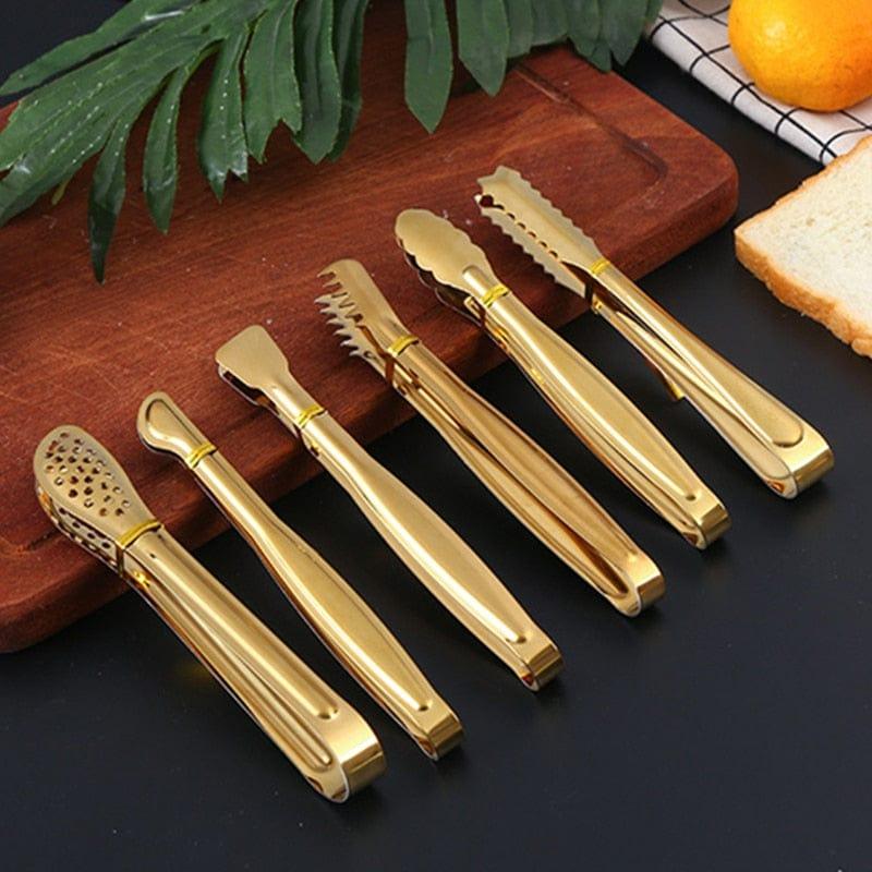 Shop 0 Dropshipping Stainless Steel Non-stick Kitchen BBQ Tongs Smart Grill Meat Food Clip Cooking Clamp Gold/Silver Accessories Mademoiselle Home Decor
