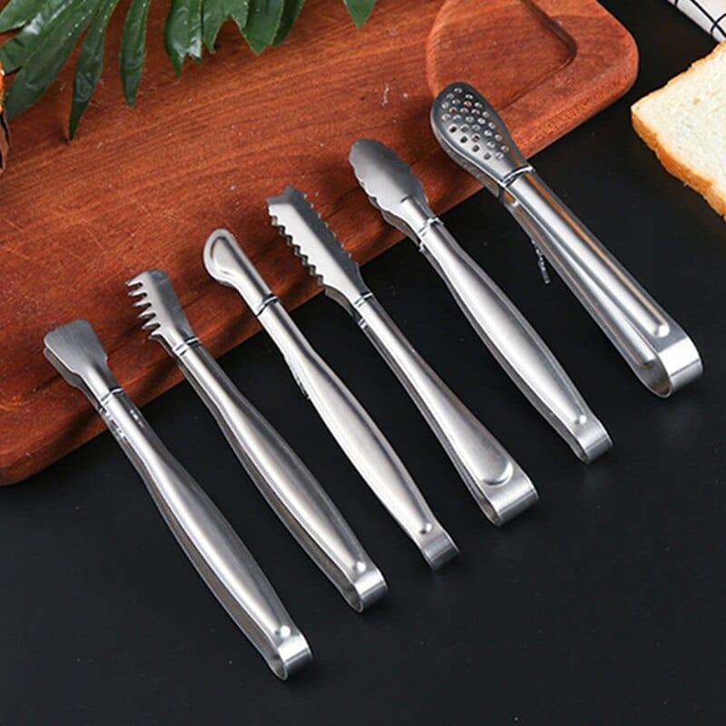 Shop 0 Dropshipping Stainless Steel Non-stick Kitchen BBQ Tongs Smart Grill Meat Food Clip Cooking Clamp Gold/Silver Accessories Mademoiselle Home Decor
