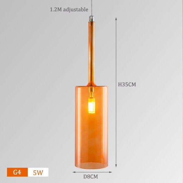 Shop 0 A Orange / Cold White Dining Table Pendant Lights Kitchen Island Bedroom Bedside Hanging Lamps For Ceiling Glass Lampshade Lighting Suspension Design Mademoiselle Home Decor