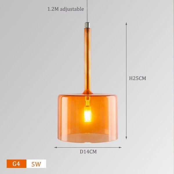 Shop 0 C Orange / Cold White Dining Table Pendant Lights Kitchen Island Bedroom Bedside Hanging Lamps For Ceiling Glass Lampshade Lighting Suspension Design Mademoiselle Home Decor