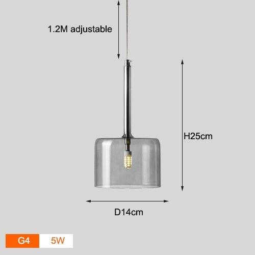 Shop 0 C  gray / Cold White Dining Table Pendant Lights Kitchen Island Bedroom Bedside Hanging Lamps For Ceiling Glass Lampshade Lighting Suspension Design Mademoiselle Home Decor