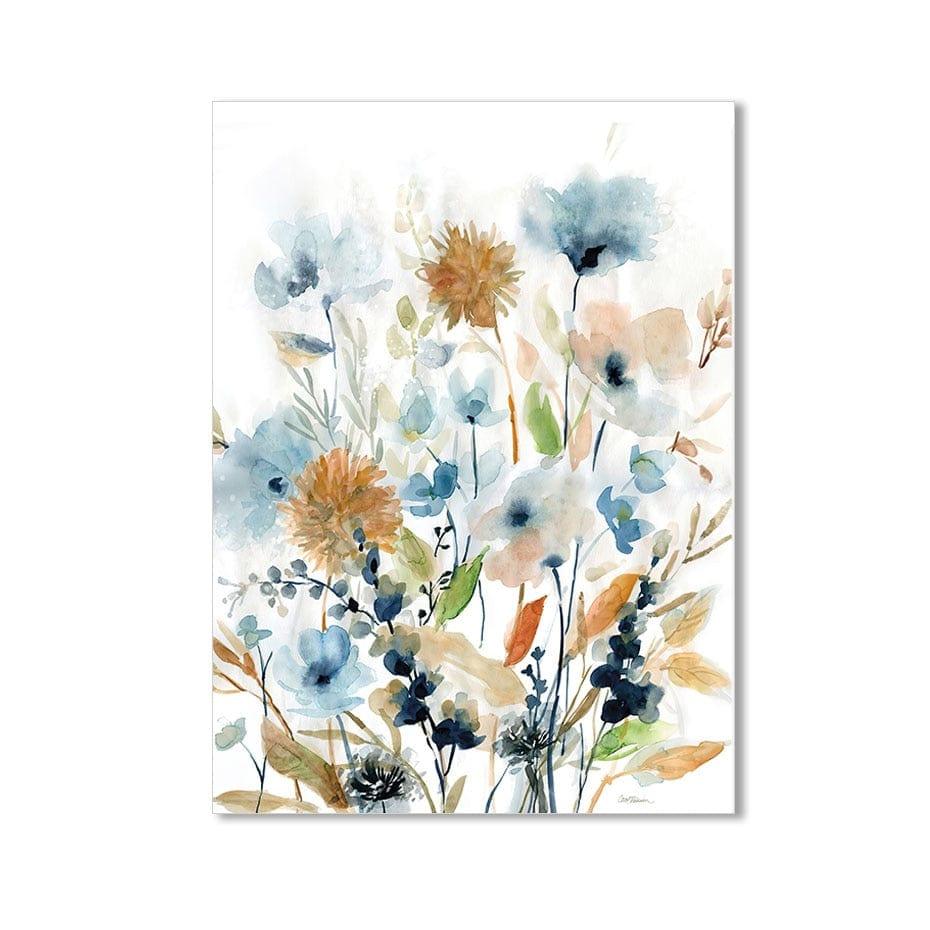 Shop 0 10x15 cm no frame / PICTURE A Watercolor Mix Flowers Leaves Botanical Posters Canvas Prints Painting Wall Art Picture for Living Room Interior Home Decoration Mademoiselle Home Decor