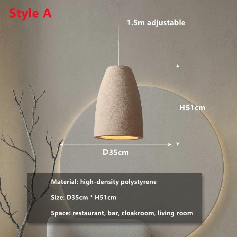 Shop 0 Style A / warm light 3000K Wabi Sabi Restaurant LED Chandelier Light Bar Designer Bedroom Bedside Lamp Home Decor Cement Living Room Homestay Hanging Light Mademoiselle Home Decor