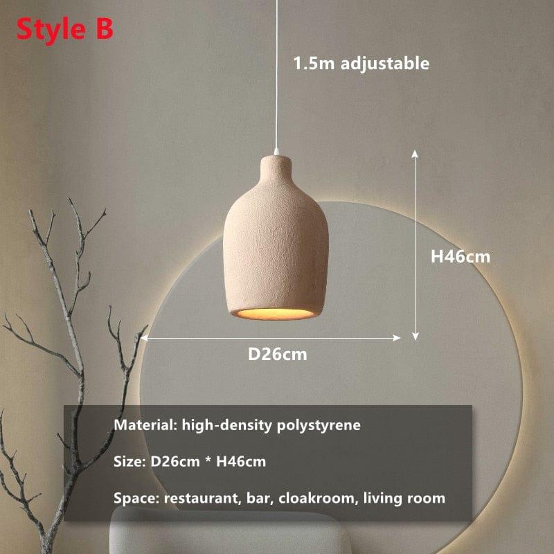 Shop 0 Style B / warm light 3000K Wabi Sabi Restaurant LED Chandelier Light Bar Designer Bedroom Bedside Lamp Home Decor Cement Living Room Homestay Hanging Light Mademoiselle Home Decor