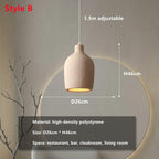 Shop 0 Style B / warm light 3000K Wabi Sabi Restaurant LED Chandelier Light Bar Designer Bedroom Bedside Lamp Home Decor Cement Living Room Homestay Hanging Light Mademoiselle Home Decor