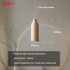 Shop 0 Style C / warm light 3000K Wabi Sabi Restaurant LED Chandelier Light Bar Designer Bedroom Bedside Lamp Home Decor Cement Living Room Homestay Hanging Light Mademoiselle Home Decor