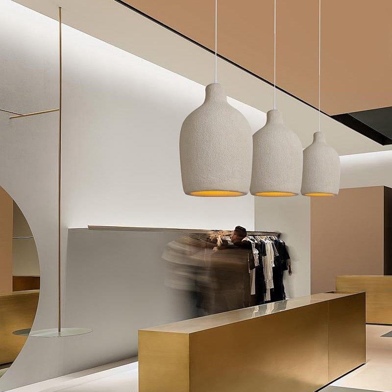 Shop 0 Wabi Sabi Restaurant LED Chandelier Light Bar Designer Bedroom Bedside Lamp Home Decor Cement Living Room Homestay Hanging Light Mademoiselle Home Decor