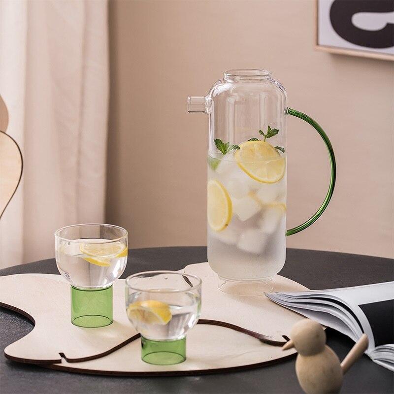 Shop 0 Small Fresh Heat-resistant Glass Coffee Cup Beer Cup Beverage Bottle Office Home Beauty Water Cup Pot and Cup Set Mademoiselle Home Decor