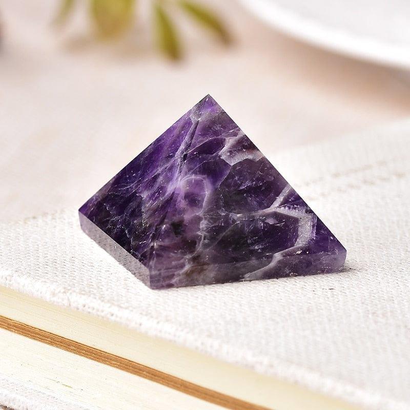 Shop 0 Amethyst Natural Fluorite Crystal Pyramid Quartz Healing Stone Chakra Reiki Crystal Tiger Eye Point Home Decor Crafts Of Gem Stone 1PC Mademoiselle Home Decor