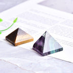 Shop 0 Natural Fluorite Crystal Pyramid Quartz Healing Stone Chakra Reiki Crystal Tiger Eye Point Home Decor Crafts Of Gem Stone 1PC Mademoiselle Home Decor