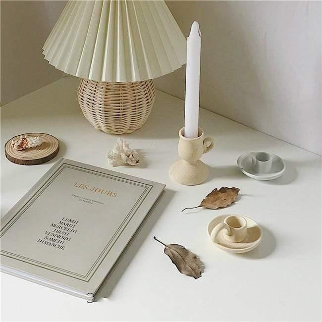 Shop 0 Ceramic Handhold Candlestick Ornaments Photography Home Decoration Jewelry Stand Candle Holder 1PC Mademoiselle Home Decor