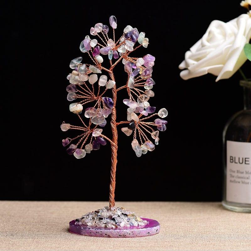 Shop 0 Colored fluorite / 1pc 1pc Natural  Amethyst Rose Quartz Tree of Life Rock Mineral Specimen Reiki Healing Home Decoration DIY Gifts Souvenir Mademoiselle Home Decor