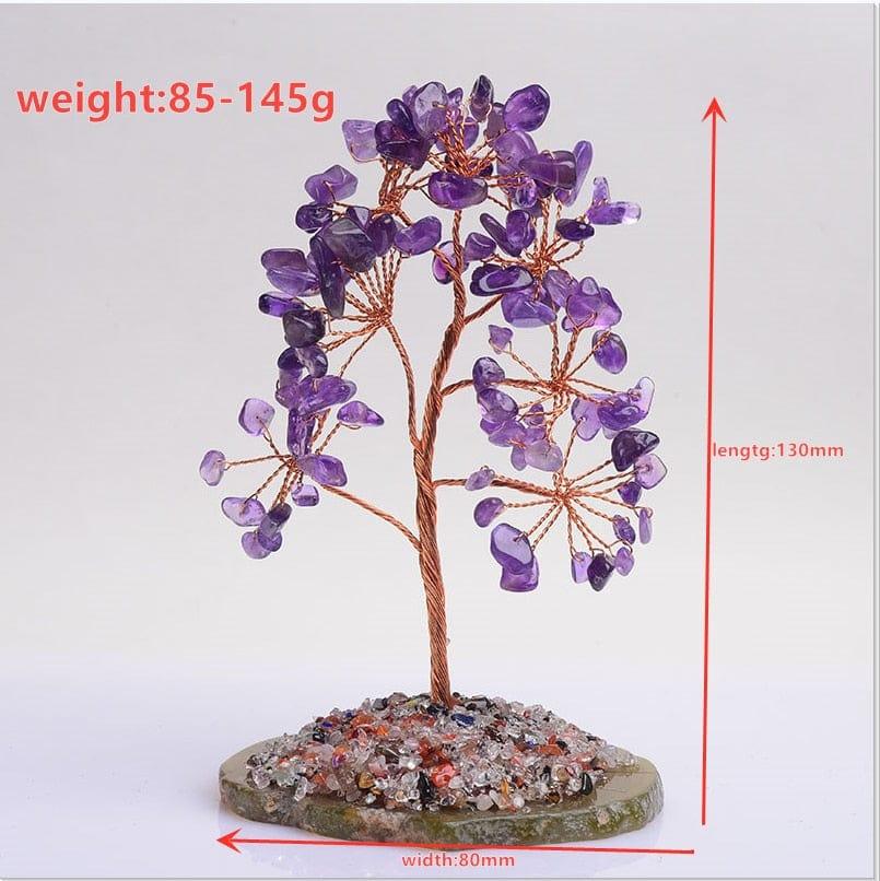 Shop 0 1pc Natural  Amethyst Rose Quartz Tree of Life Rock Mineral Specimen Reiki Healing Home Decoration DIY Gifts Souvenir Mademoiselle Home Decor