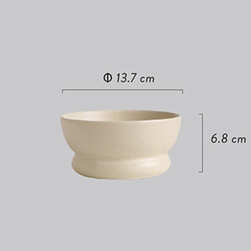 Shop 0 1pcs Home Ceramic Bowl Nordic Creative Round Bowl Plate Cute Breakfast Tableware Salad Bowl Black and White Ceramic Small Bowl Mademoiselle Home Decor