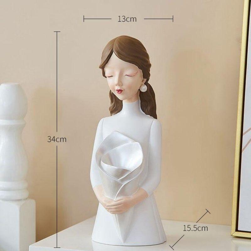 Shop 0 White  Bride Vase Rosella Decor Mademoiselle Home Decor