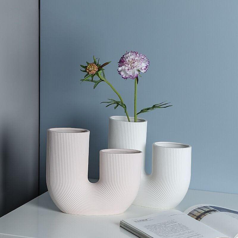 Shop 0 Nordic Ceramic Vase Simple Flower Pot Home Decoration Accessories Living Room Interior Office Desktop Table Bedroom Decor Garden Mademoiselle Home Decor