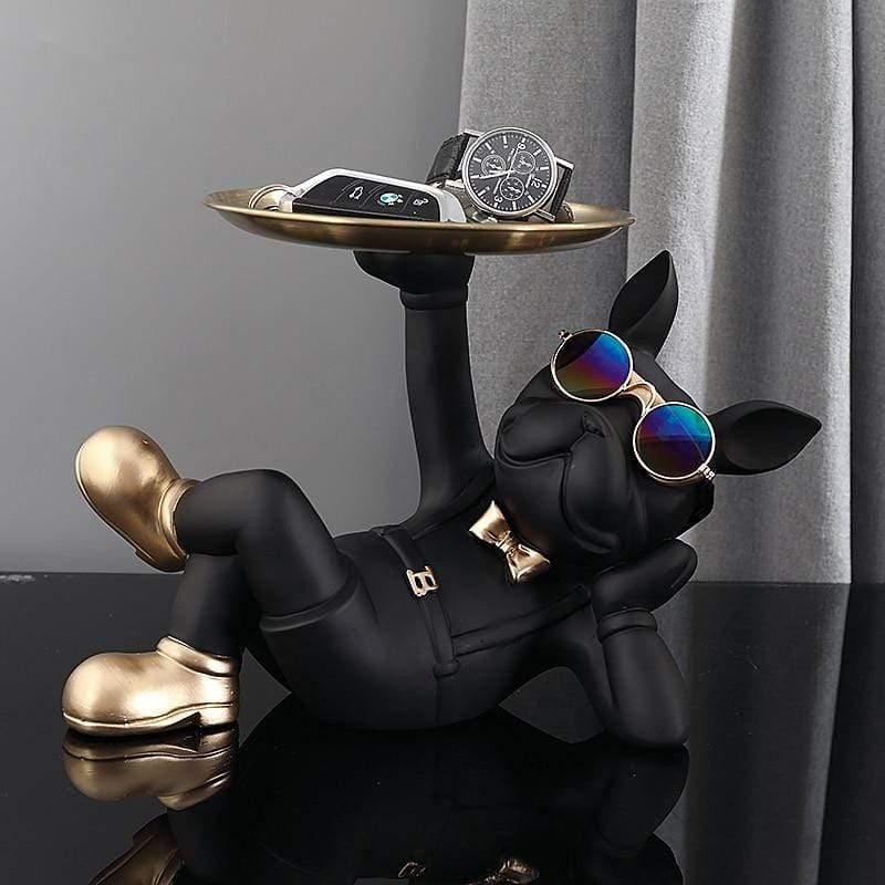 Shop 0 Nordic Resin Bulldog Crafts Dog Butler with Tray for keys Holder Storage Jewelries Animal Room Home decor Statue Dog Sculpture Mademoiselle Home Decor