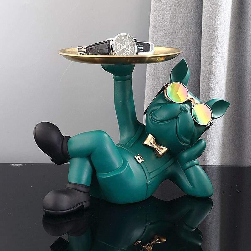 Shop 0 Nordic Resin Bulldog Crafts Dog Butler with Tray for keys Holder Storage Jewelries Animal Room Home decor Statue Dog Sculpture Mademoiselle Home Decor
