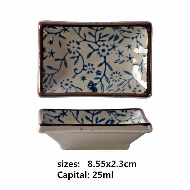 Shop 0 17 ceramic small square sauce dish Japanese style sushi dish flavoring sushi mustard plate soy sauce cherry blossom Pepper tray Mademoiselle Home Decor