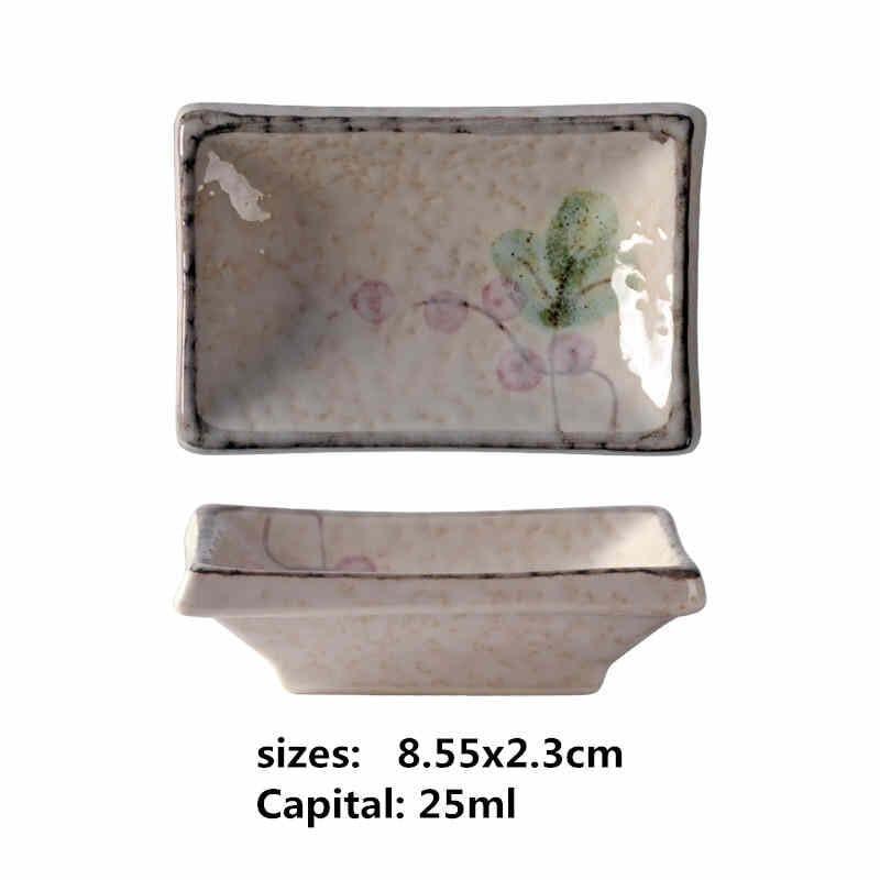 Shop 0 21 ceramic small square sauce dish Japanese style sushi dish flavoring sushi mustard plate soy sauce cherry blossom Pepper tray Mademoiselle Home Decor